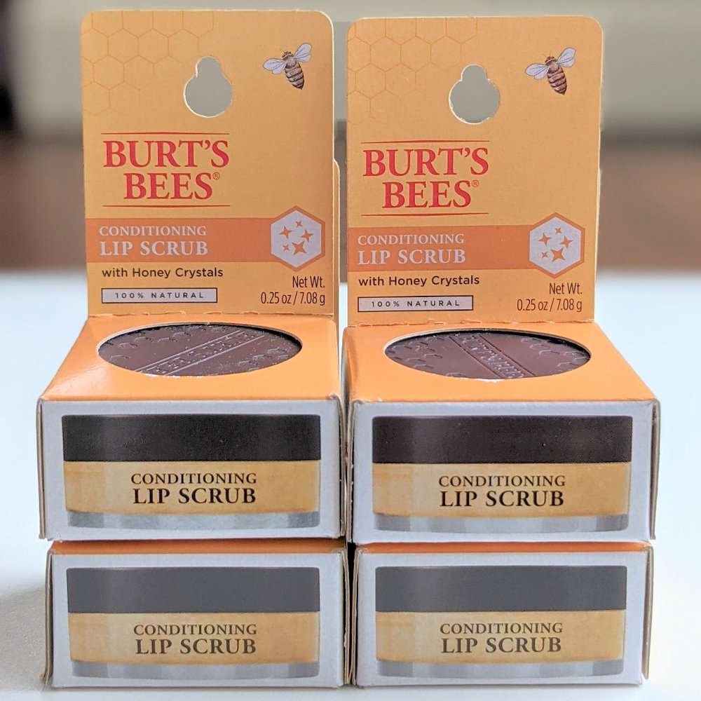 4x Burt's Bees Conditioning Lip Scrub with Honey Crystals